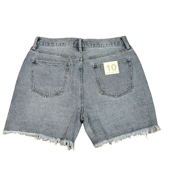 KanCan Women's Distressed High-Waisted Denim Shorts Size 10 - Picture 2 of 7